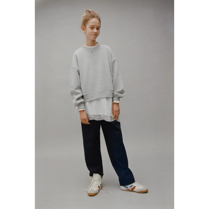 БРЮКИ BARREL ИЗ ТРИКОТАЖА РУБЧИК