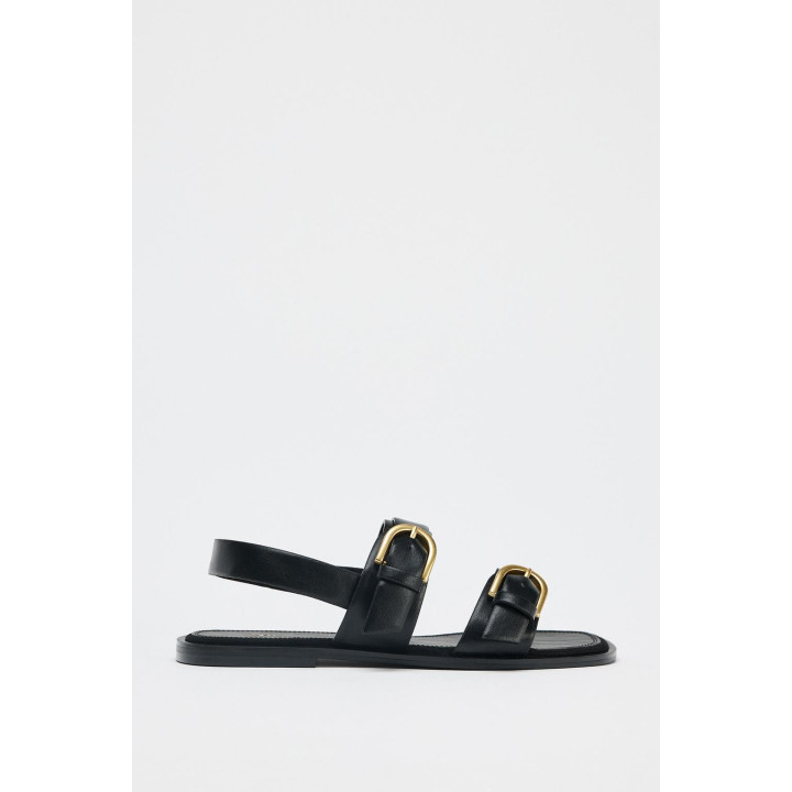 САНДАЛИИ С ДВОЙНОЙ ПРЯЖКОЙ