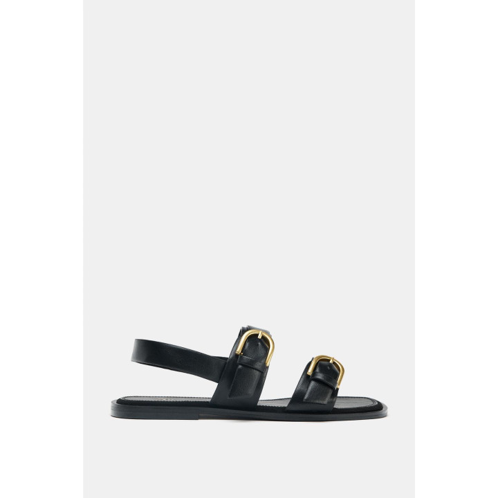 САНДАЛИИ С ДВОЙНОЙ ПРЯЖКОЙ