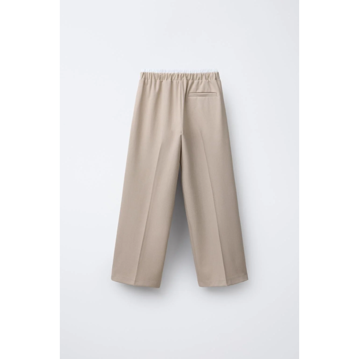 БРЮКИ WIDE LEG С ДВОЙНЫМ ПОЯСОМ