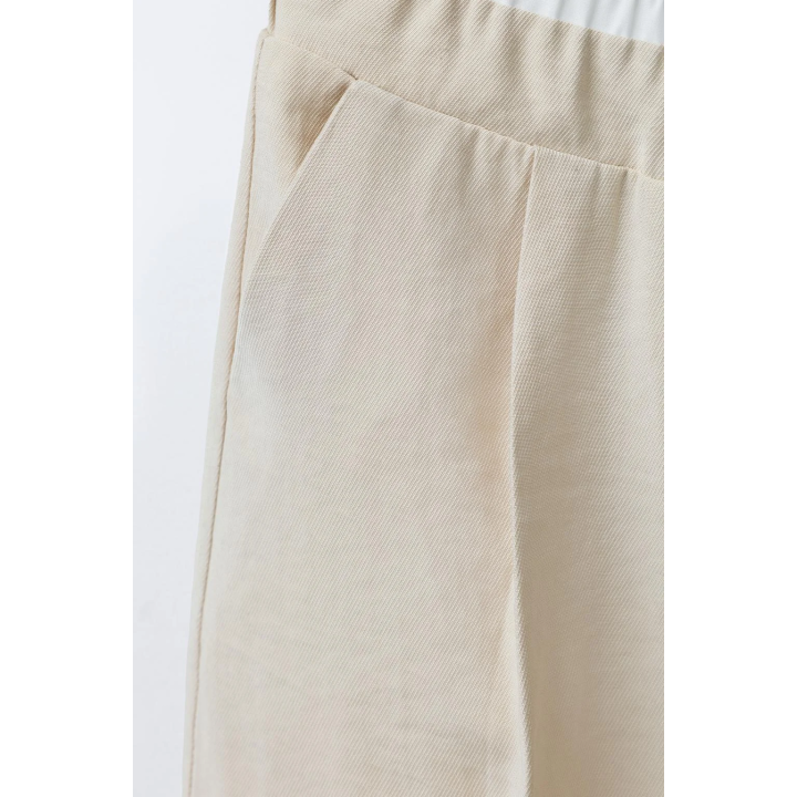 Брюки с широкими штанинами с двойной поясной линией