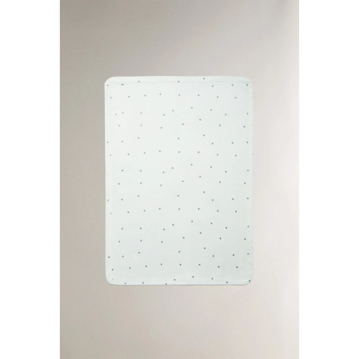 FLEECE FLORAL BABY BLANKET