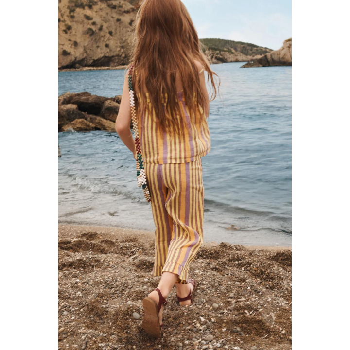 Льняно-хлопковый топ в полоску limited edition