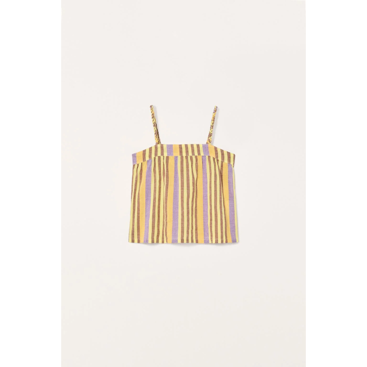 Льняно-хлопковый топ в полоску limited edition