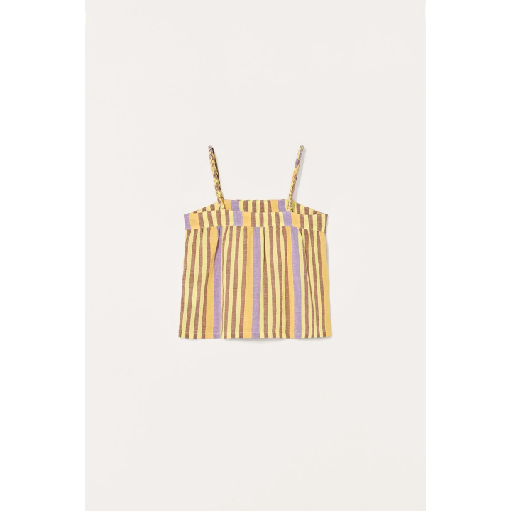 Льняно-хлопковый топ в полоску limited edition