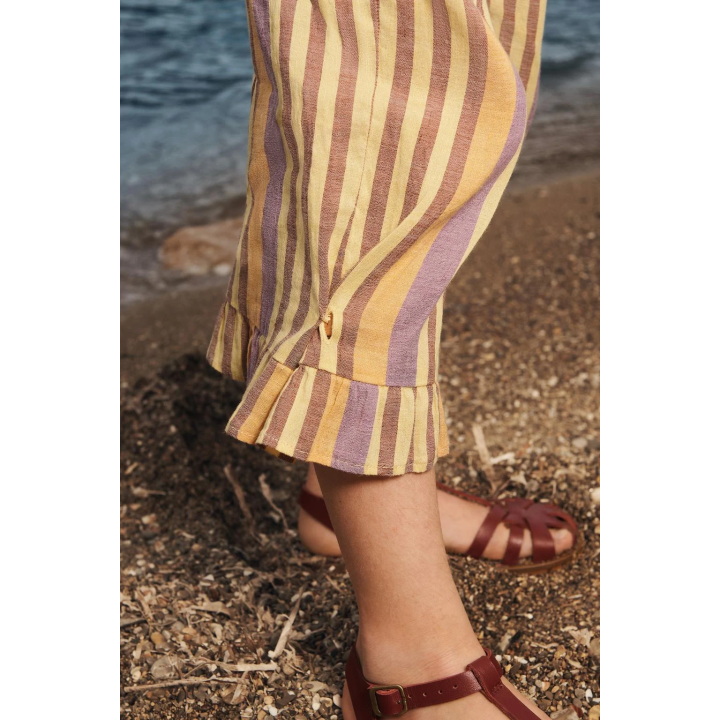 Льняные брюки в полоску limited edition