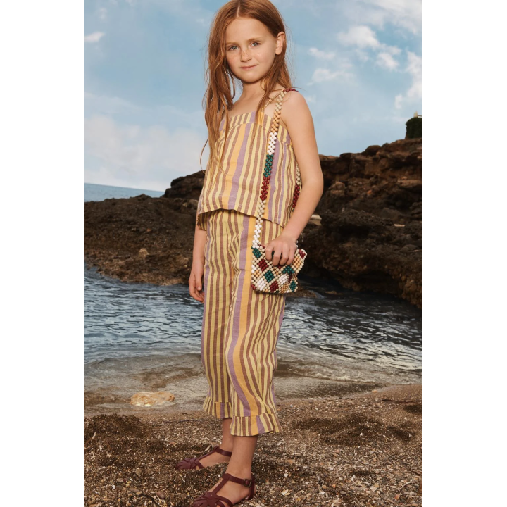 Льняные брюки в полоску limited edition