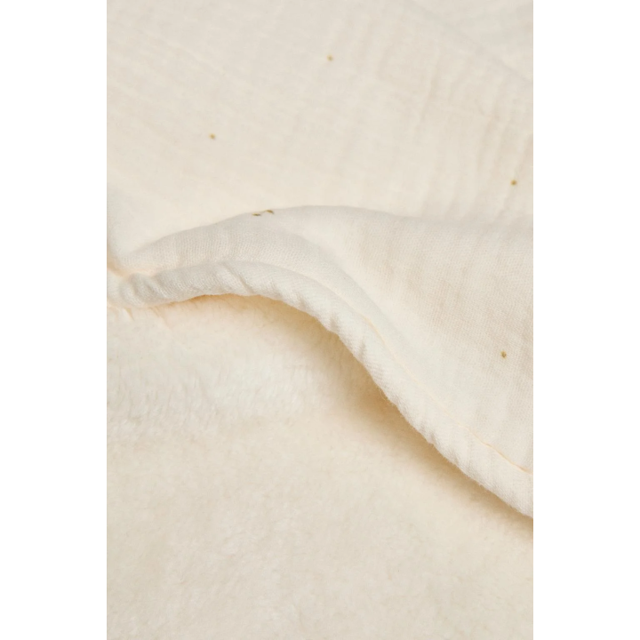 CHILDREN'S FLORAL FLEECE AND MUSLIN BLANKET