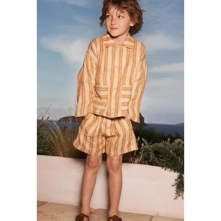 Рубашка limited edition из полосатого льна 100%