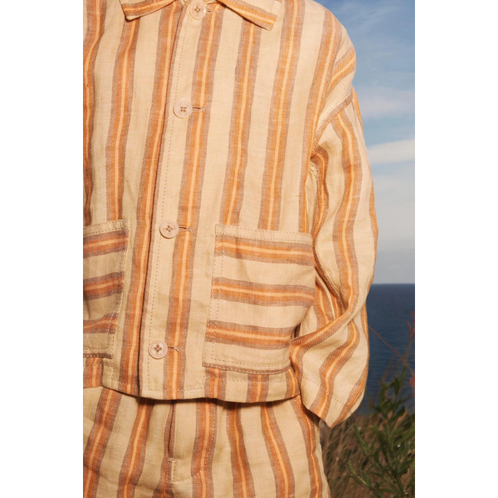 Рубашка limited edition из полосатого льна 100%