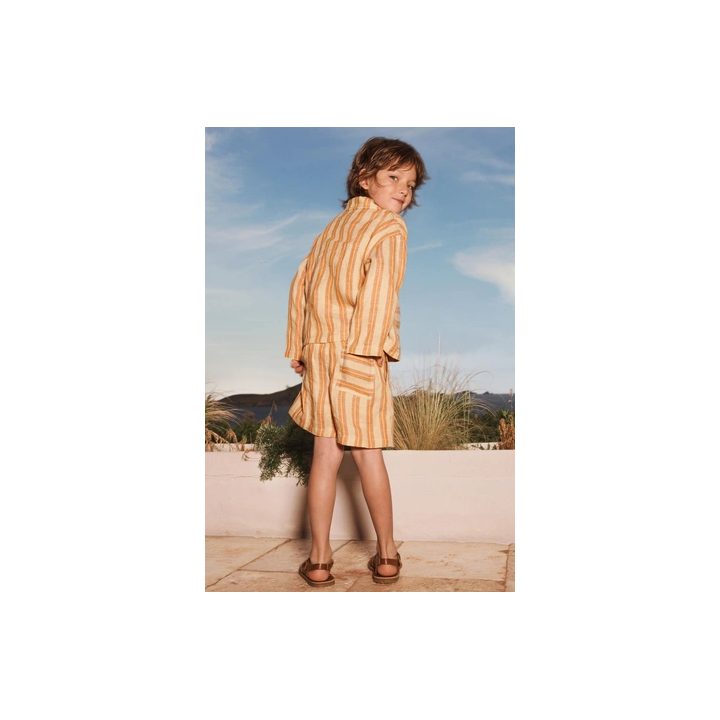 Рубашка limited edition из полосатого льна 100%