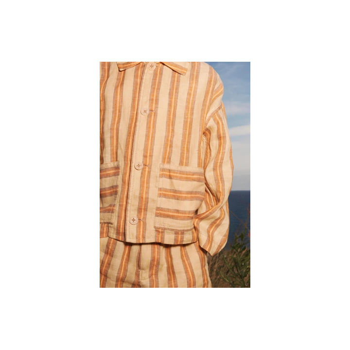 Рубашка limited edition из полосатого льна 100%