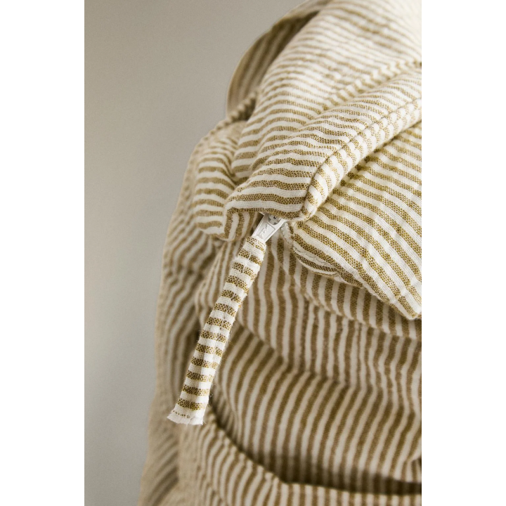 STRIPED MUSLIN MATERNITY BAG