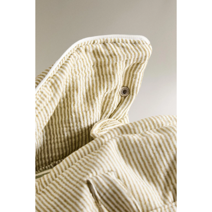 STRIPED MUSLIN MATERNITY BAG