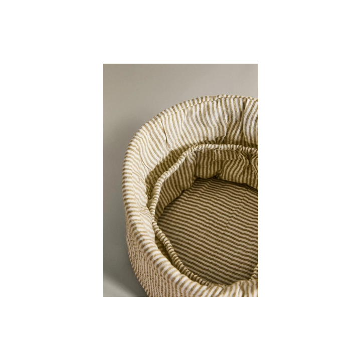 STRIPED MUSLIN ROUND BABY ORGANISER
