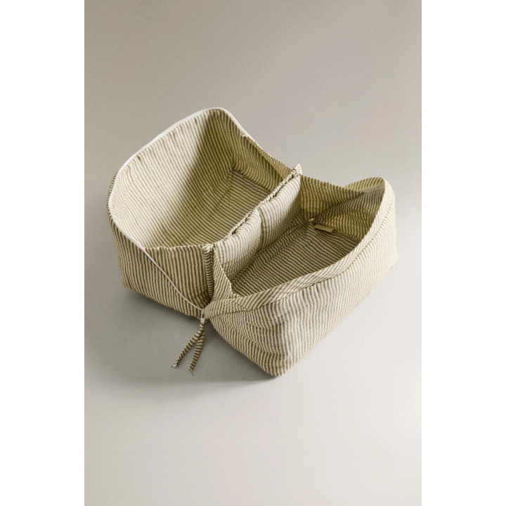 CHILDREN'S STRIPED MUSLIN WASH BAG