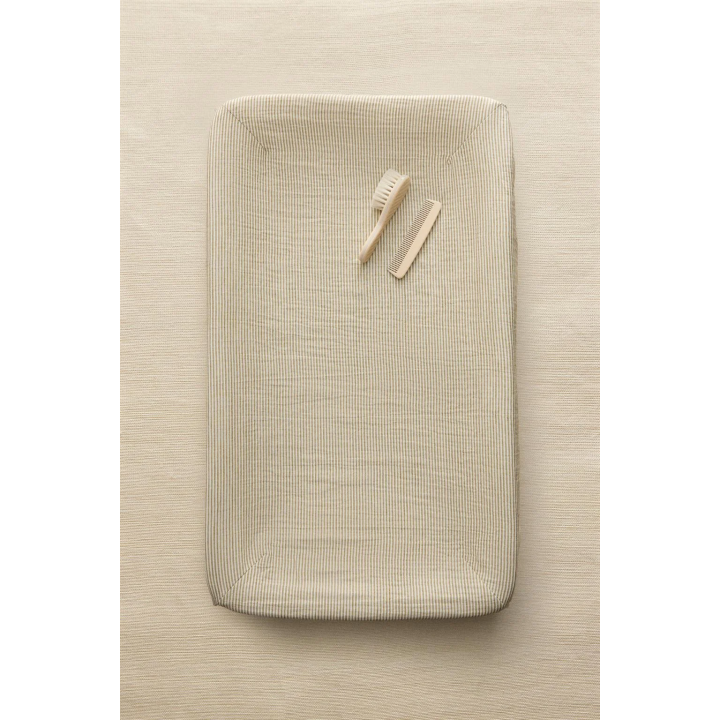 STRIPED MUSLIN BABY CHANGING MAT COVER