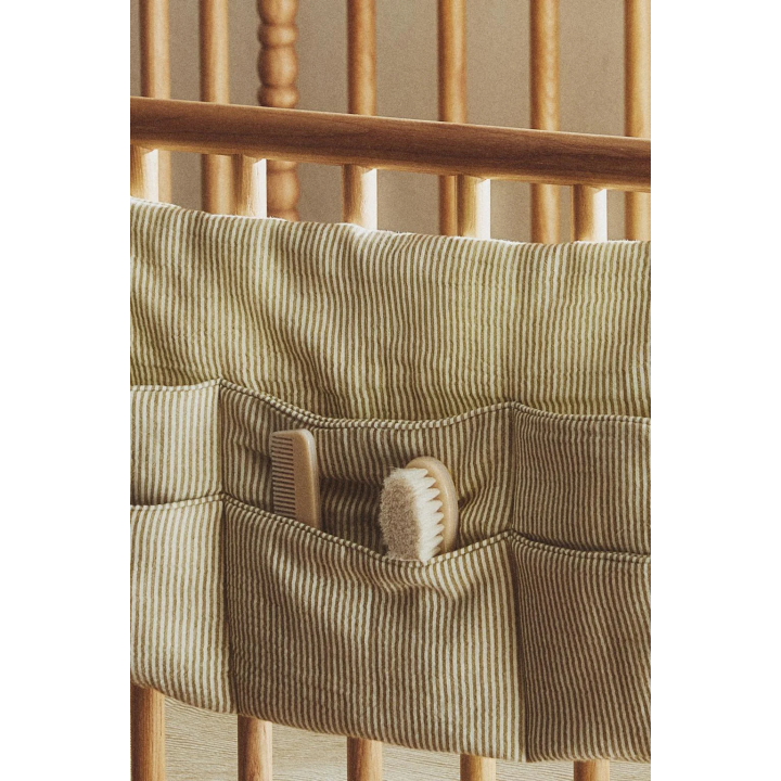 STRIPED MUSLIN HANGING ORGANISER