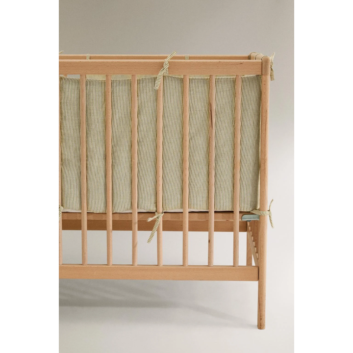 STRIPED MUSLIN COT BUMPER COVER