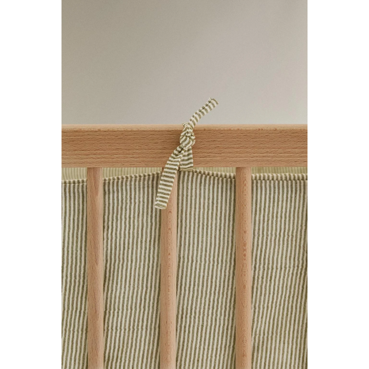 STRIPED MUSLIN COT BUMPER COVER