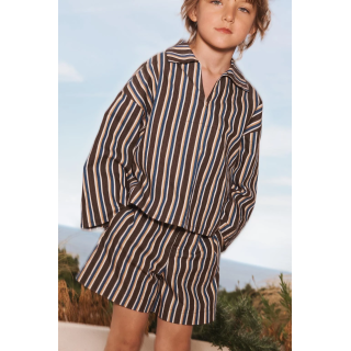 LIMITED EDITION STRIPED FLOWING SHIRT