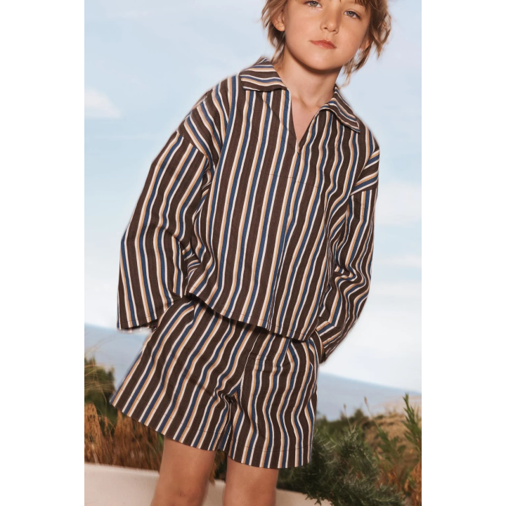 LIMITED EDITION STRIPED FLOWING SHIRT
