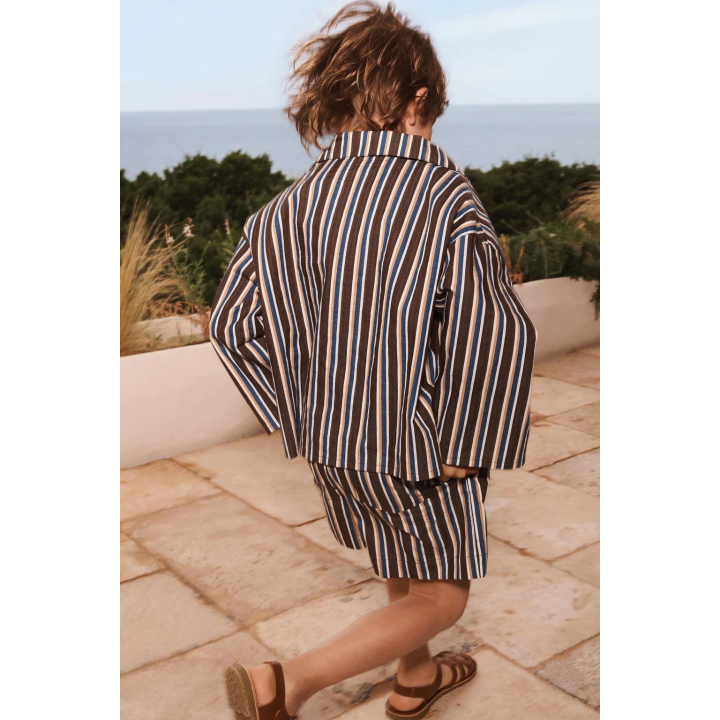 LIMITED EDITION STRIPED FLOWING SHIRT