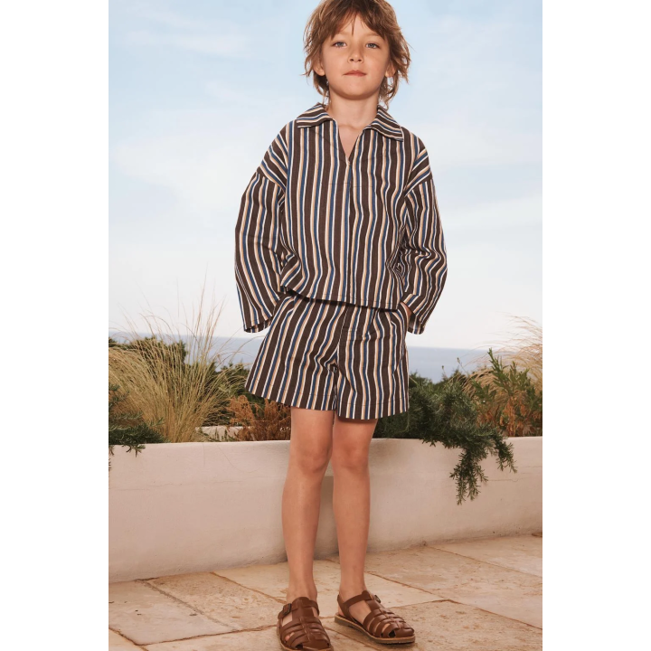 LIMITED EDITION STRIPED FLOWING SHIRT