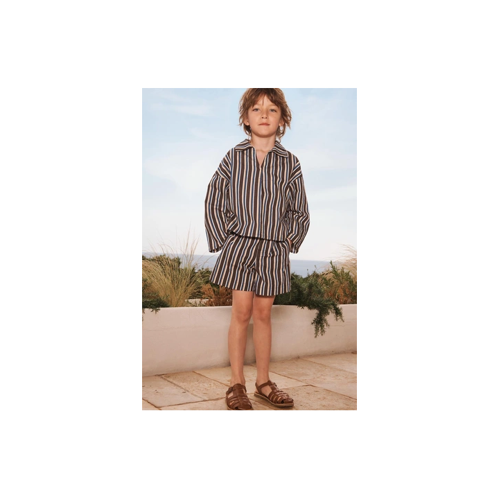 LIMITED EDITION STRIPED FLOWING SHIRT