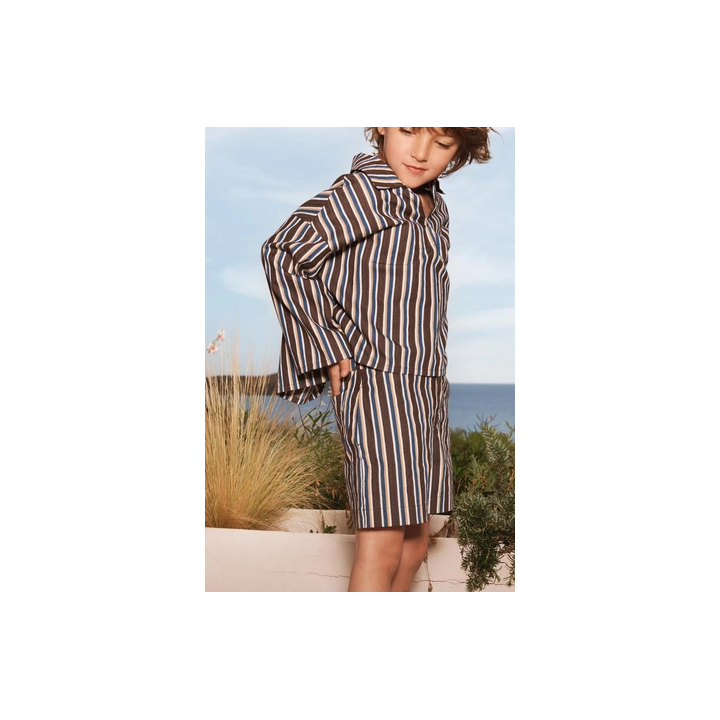 LIMITED EDITION STRIPED FLOWING SHIRT