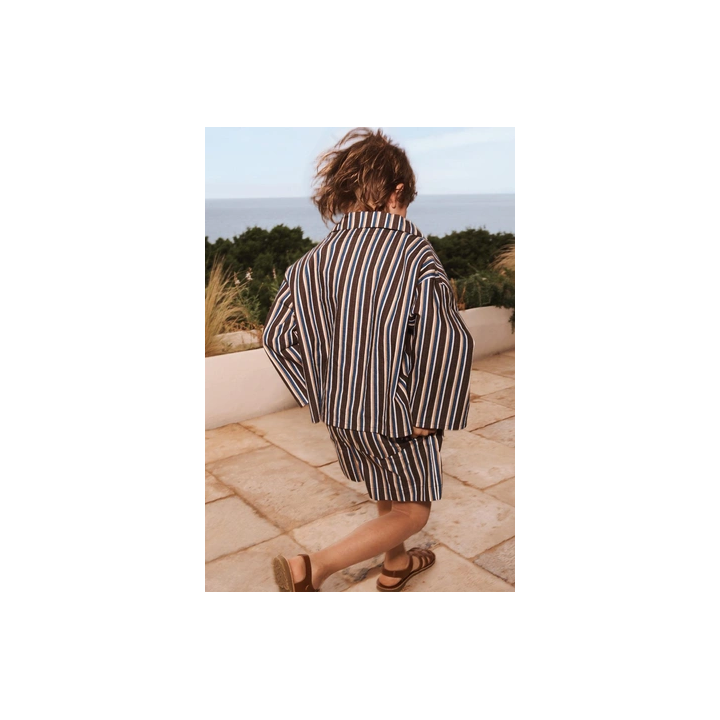 LIMITED EDITION STRIPED FLOWING SHIRT