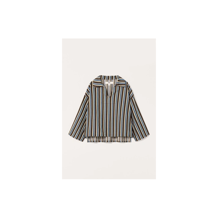 LIMITED EDITION STRIPED FLOWING SHIRT