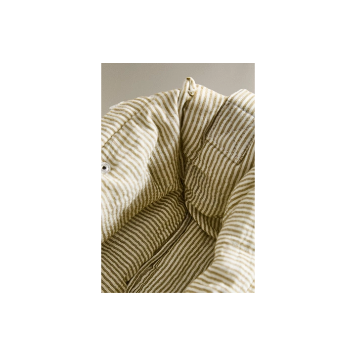 STRIPED MUSLIN MATERNITY PUSHCHAIR BASKET