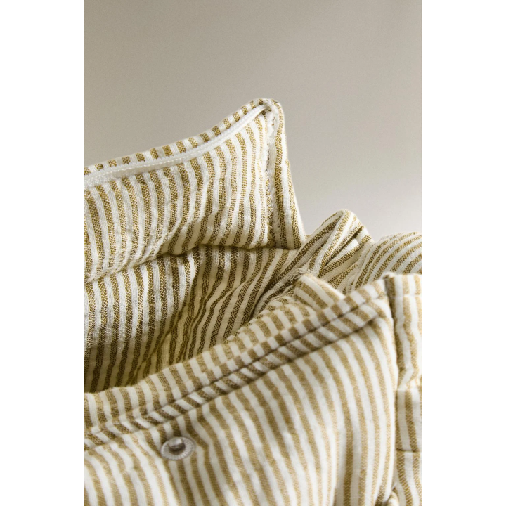 STRIPED MUSLIN MATERNITY PUSHCHAIR BASKET