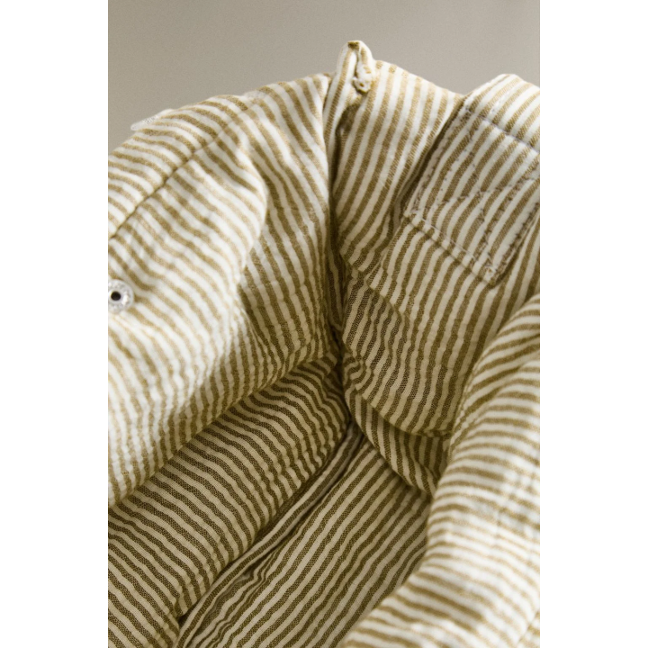 STRIPED MUSLIN MATERNITY PUSHCHAIR BASKET