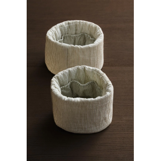 STRIPED MUSLIN ROUND BABY ORGANISER