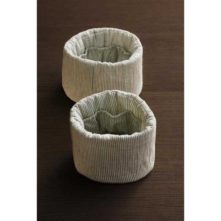 STRIPED MUSLIN ROUND BABY ORGANISER