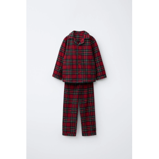 3–6 ЛЕТ/ФЛАНЕЛЕВАЯ ПИЖАМА В КЛЕТКУ