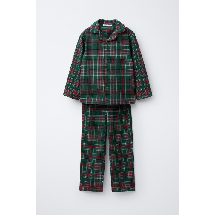 6-14 ЛЕТ/ ФЛАНЕЛЕВАЯ ПИЖАМА В КЛЕТКУ