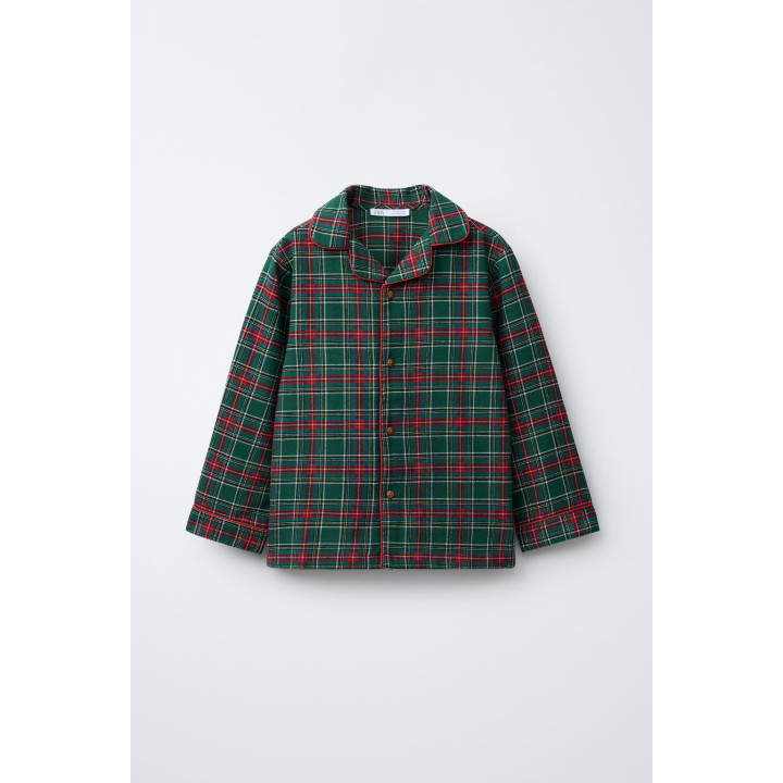 6-14 ЛЕТ/ ФЛАНЕЛЕВАЯ ПИЖАМА В КЛЕТКУ