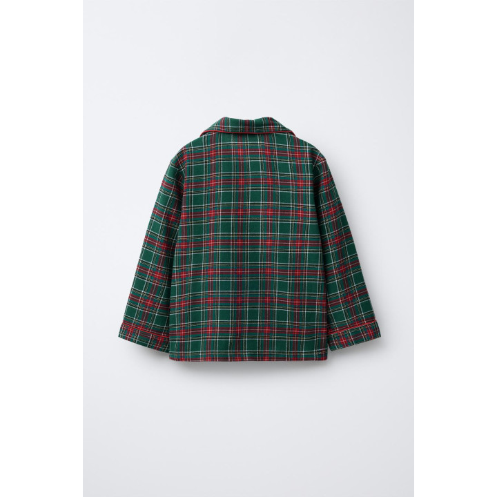 6-14 ЛЕТ/ ФЛАНЕЛЕВАЯ ПИЖАМА В КЛЕТКУ