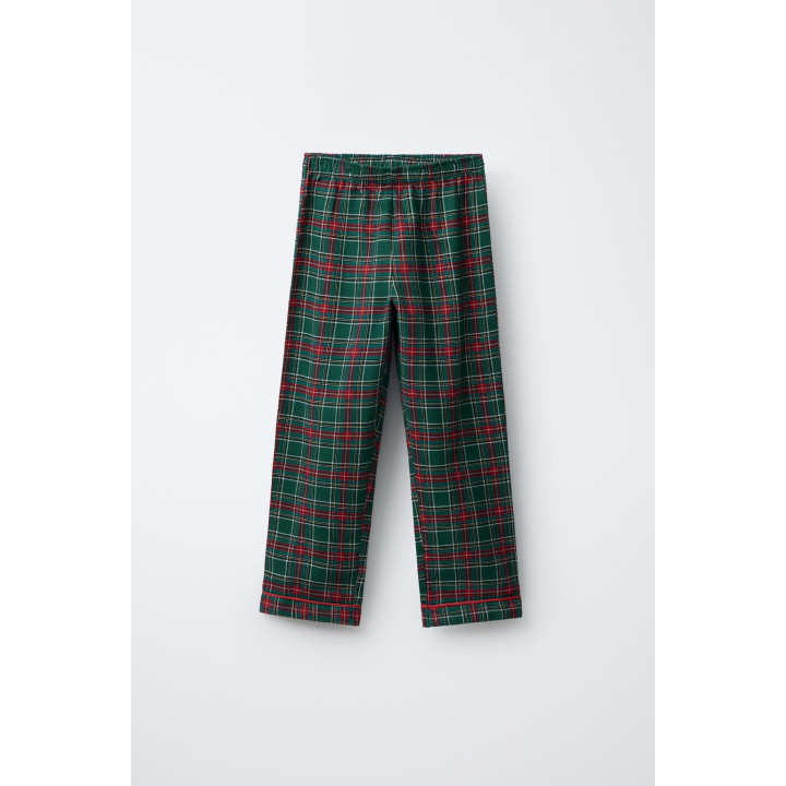 6-14 ЛЕТ/ ФЛАНЕЛЕВАЯ ПИЖАМА В КЛЕТКУ