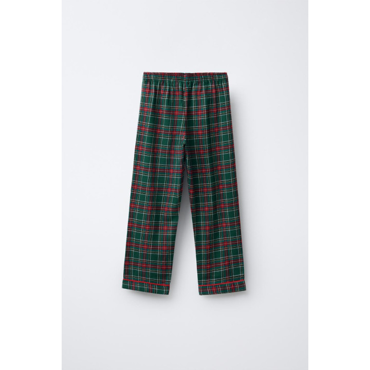 6-14 ЛЕТ/ ФЛАНЕЛЕВАЯ ПИЖАМА В КЛЕТКУ