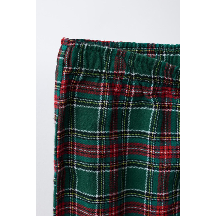 6-14 ЛЕТ/ ФЛАНЕЛЕВАЯ ПИЖАМА В КЛЕТКУ