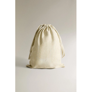 CHILDREN'S STRIPED MUSLIN LAUNDRY BAG