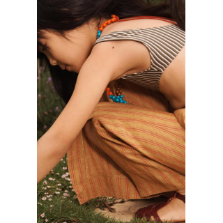 Брюки из 100% полосатого льна ограниченной коллекции