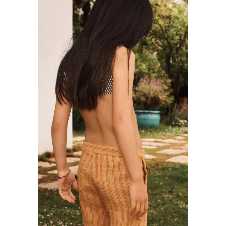 Брюки из 100% полосатого льна ограниченной коллекции