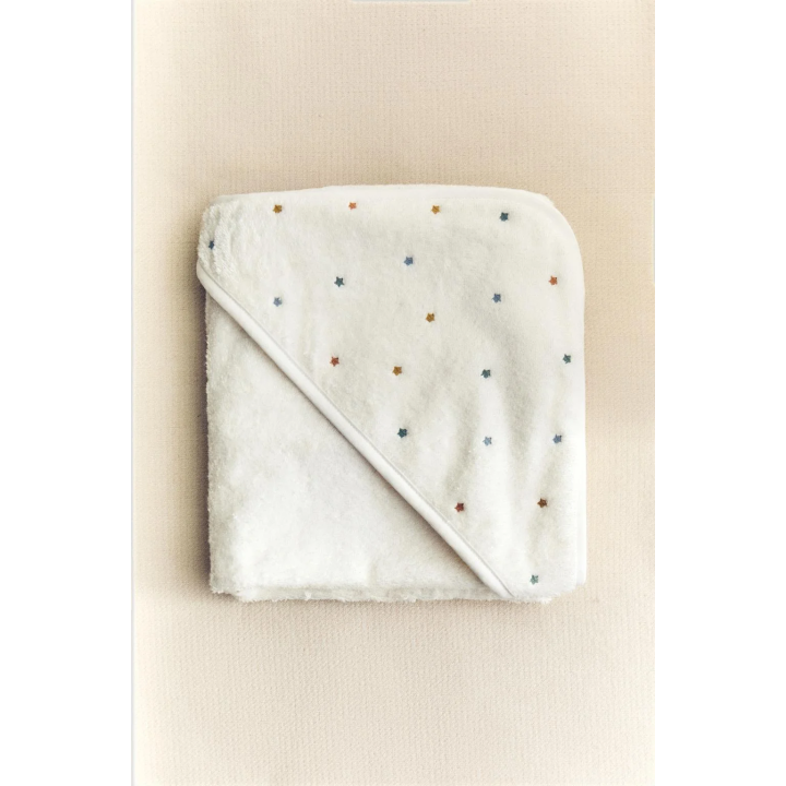 STARS HOODED BABY TOWEL