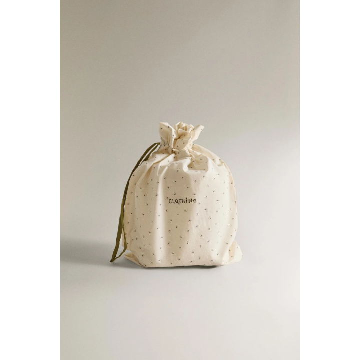 CHILDREN'S FLORAL COTTON LAUNDRY BAG