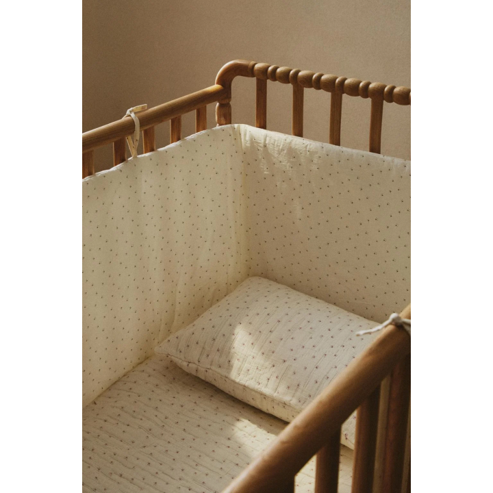 FLORAL BABY COT BUMPER COVER